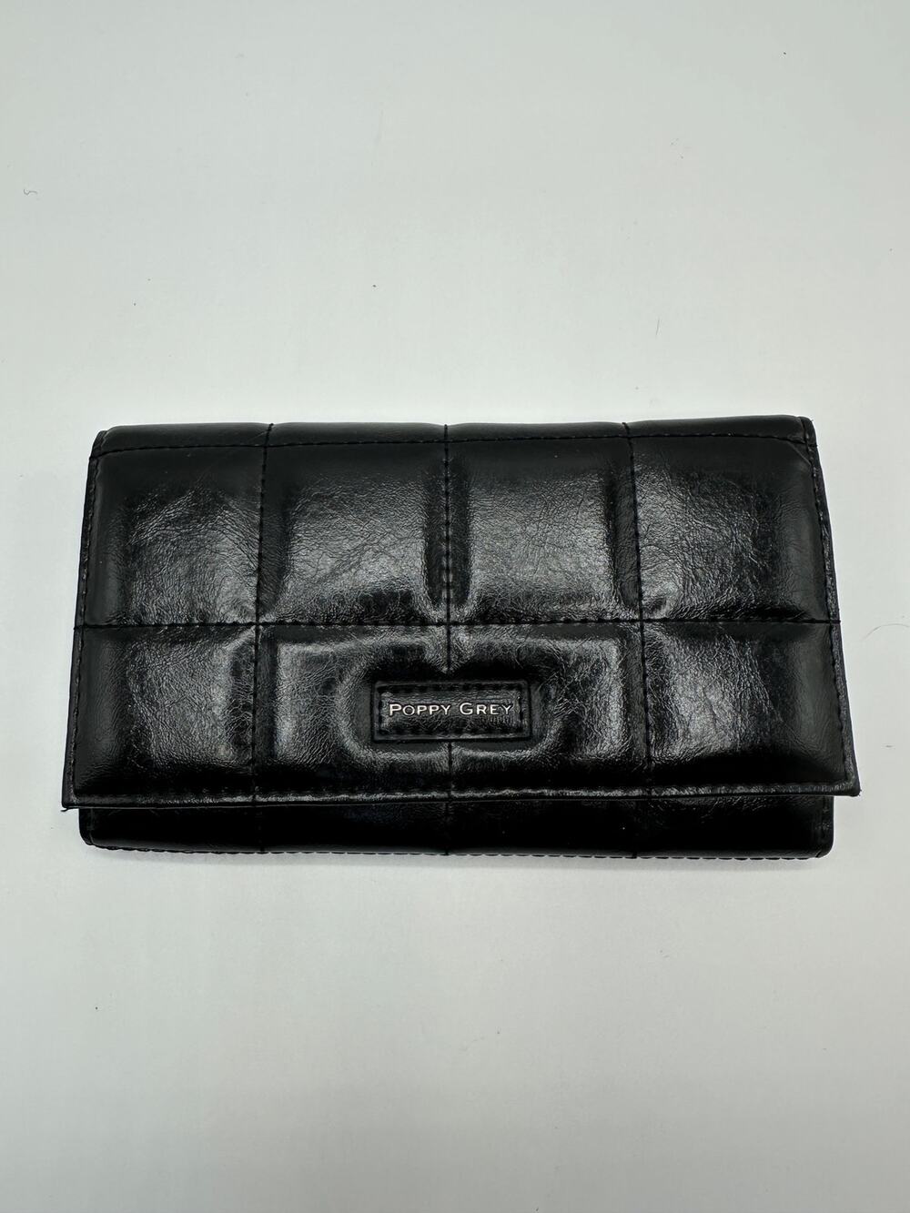 ✨ Poppy Grey Preston Large Black Quilted Bifold Wallet w/ RFID Protection ✨